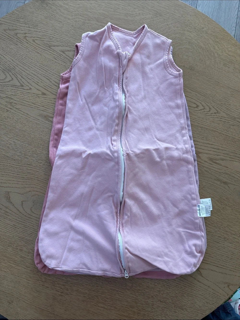 3 Pink Baby Sleep Sacks - Zip Front Sleeveless 0-6 months